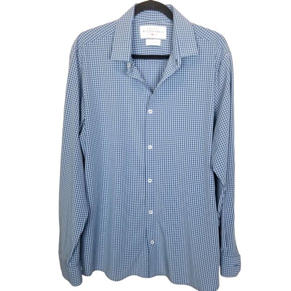 Mizzen+Main Mens XL Blue Checkered Leeward Collect - Picture 1 of 8